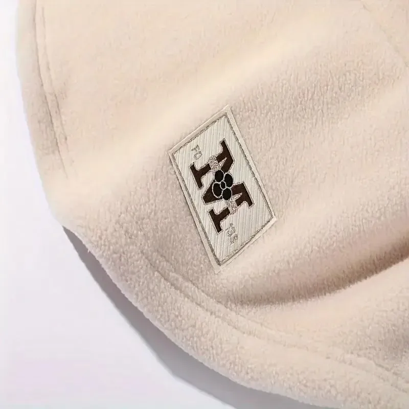 One-piece flannel warm mask hat, outdoor cycling windproof and cold autumn and winter style, warm hat with neck mask
