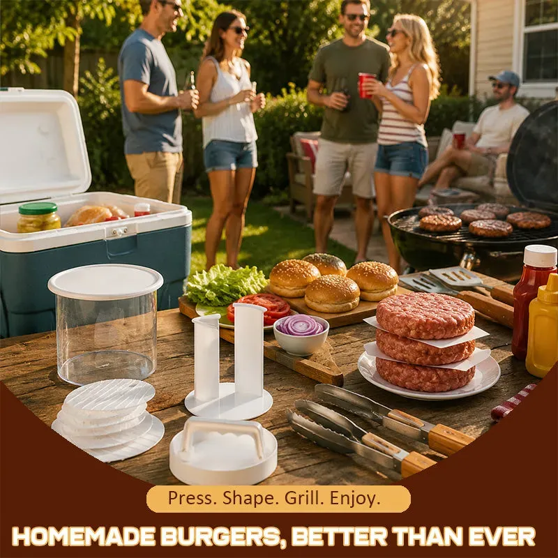 Preparing homemade burgers together at home